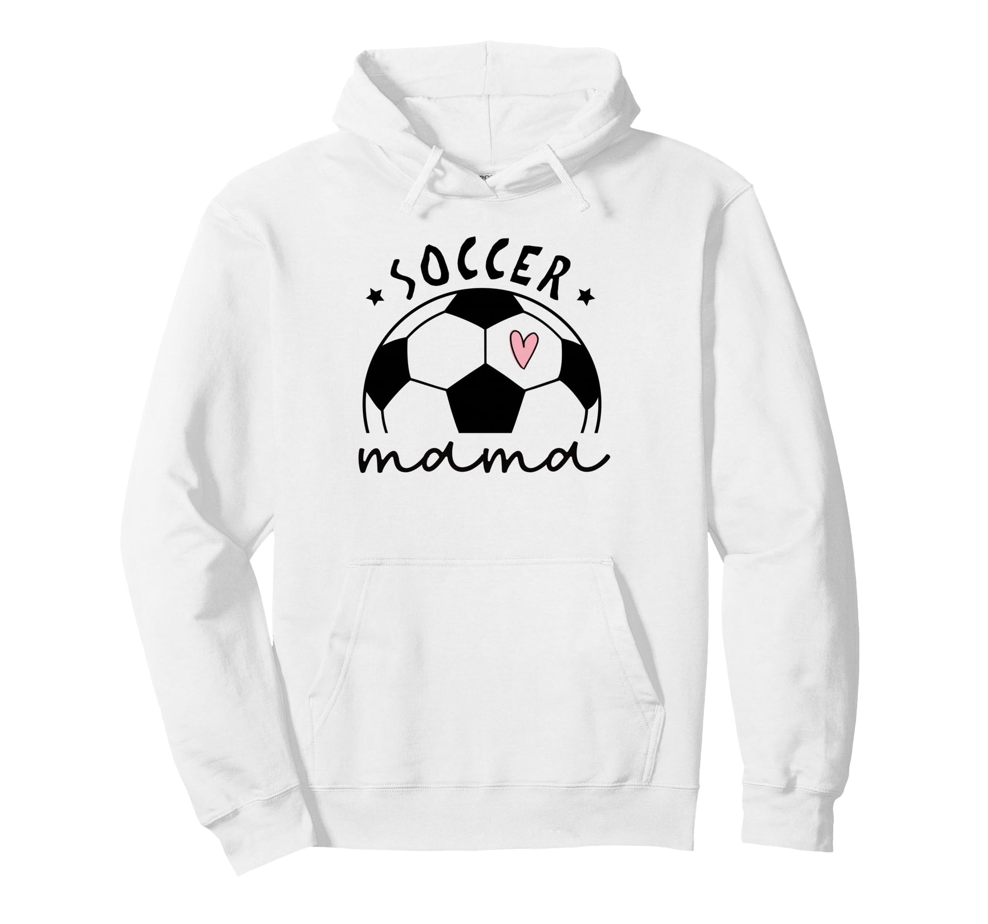Soccer Mama Heart Ball Game Day Supporter Hoodie - Aesthetic Graphic Unisex - T-Shirt, Sweatshirt, Hoodie