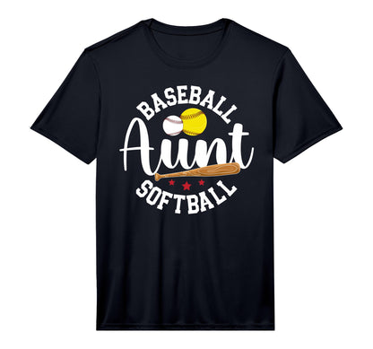 Mens Baseball Softball Aunt T-Shirt - Casual Everyday Wear for Adults - T-Shirt, Sweatshirt, Hoodie