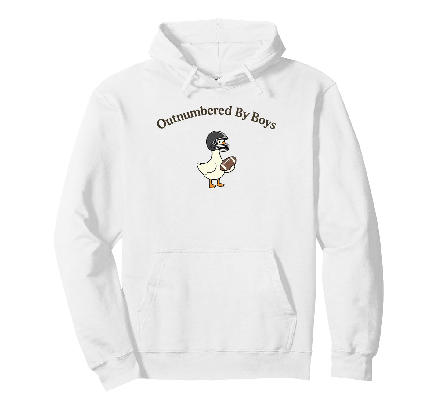 Outnumbered Goose Football Mom Hoodie - Casual Everyday Wear Men Women - T-Shirt, Sweatshirt, Hoodie