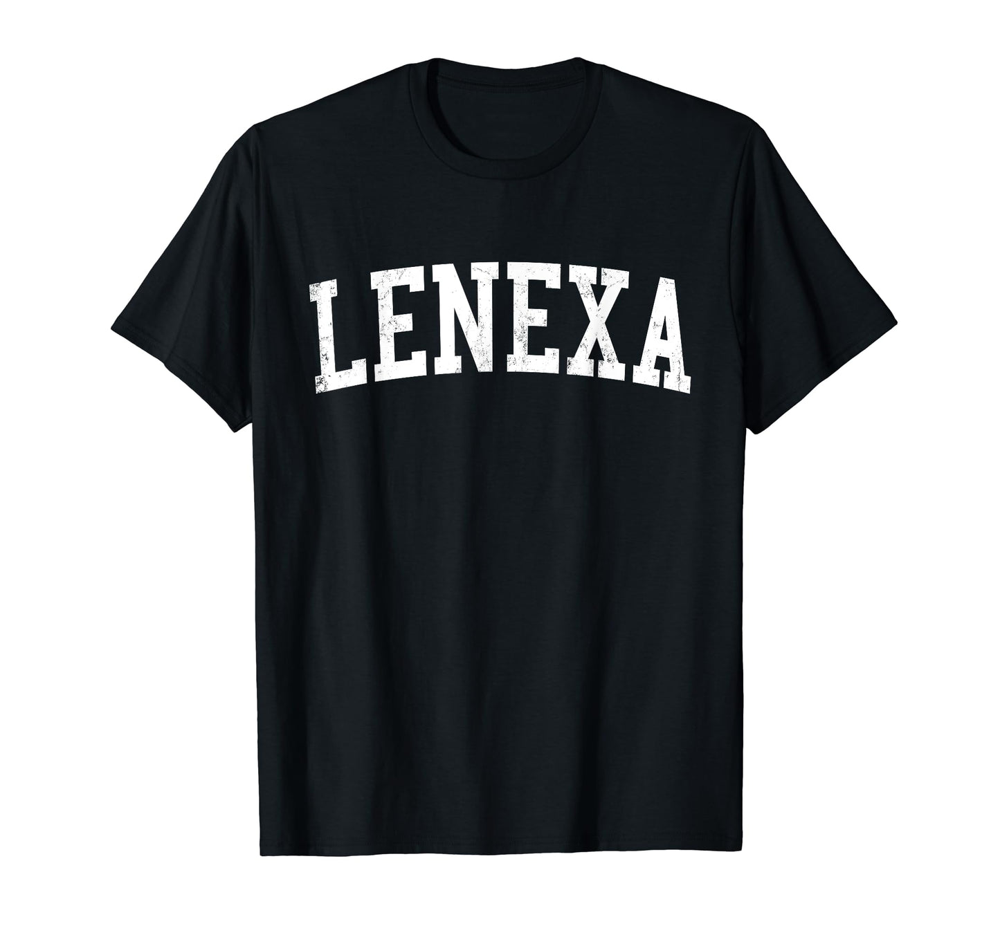 Lenexa Ks Distressed White Varsity T-Shirt - Unique Graphic Men Women - T-Shirt, Sweatshirt, Hoodie