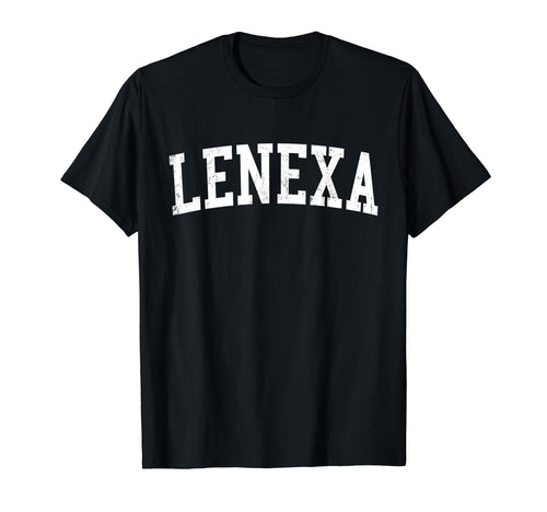 Lenexa Ks Distressed White Varsity T-Shirt - Unique Graphic Men Women - T-Shirt, Sweatshirt, Hoodie
