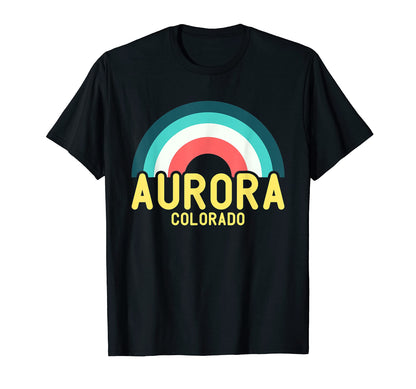 Aurora Colorado Rainbow T-Shirt - Graphic Print Unisex - T-Shirt, Sweatshirt, Hoodie