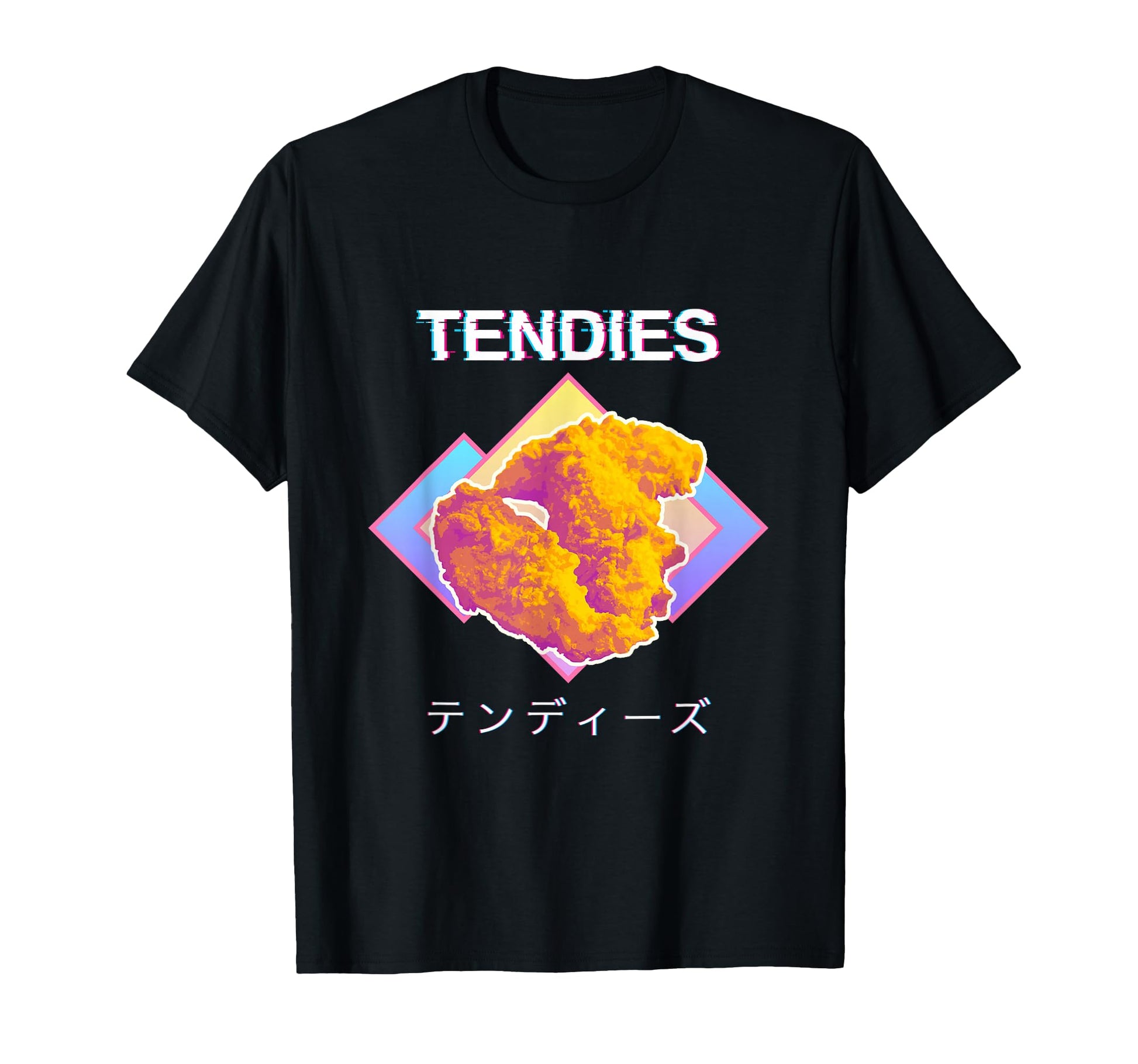 Vaporwave Tendies Chicken Tenders Japanese T-Shirt - Trendy Graphic Unisex - T-Shirt, Sweatshirt, Hoodie