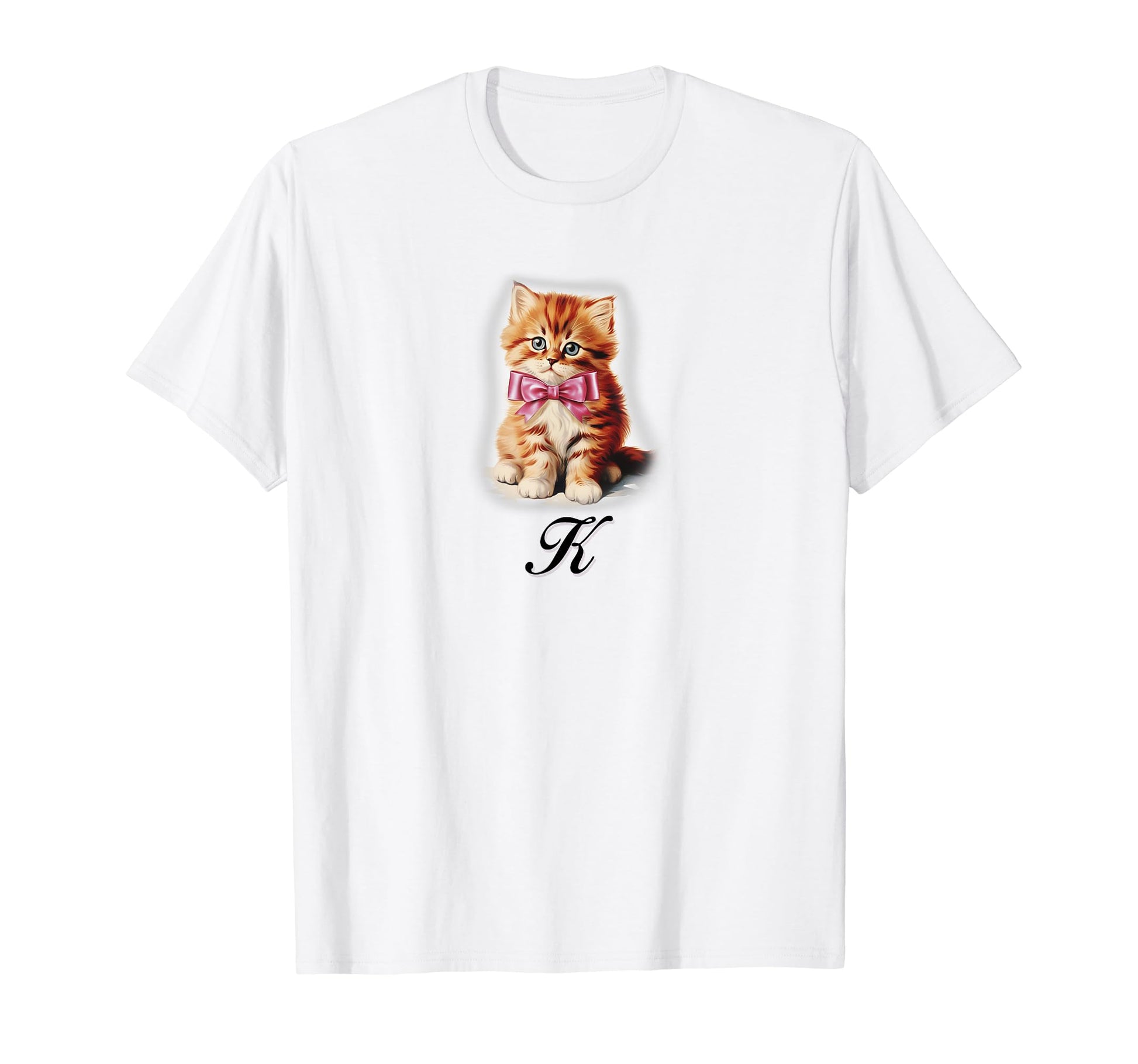 K Cat Coquette Bow Girlcore Y2K T-Shirt - Aesthetic Graphic Men Women - T-Shirt, Sweatshirt, Hoodie