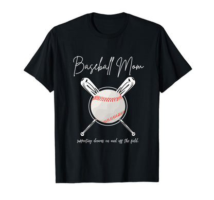 Baseball Mom T-Shirt - Fun Novelty Design for Adults - T-Shirt, Sweatshirt, Hoodie