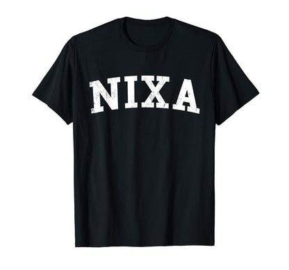 Nixa Mo Distressed White Varsity T-Shirt - Custom Art Print Men Women - T-Shirt, Sweatshirt, Hoodie