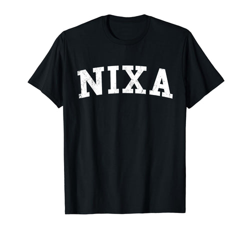 Nixa Mo Distressed White Varsity T-Shirt - Custom Art Print Men Women - T-Shirt, Sweatshirt, Hoodie