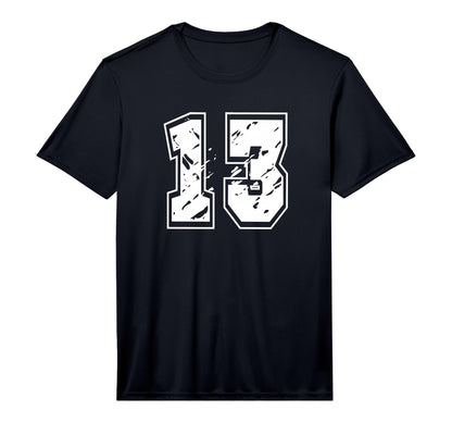 Number 13 Sports Team Performance T-Shirt - Unique Graphic Men Women - T-Shirt, Sweatshirt, Hoodie