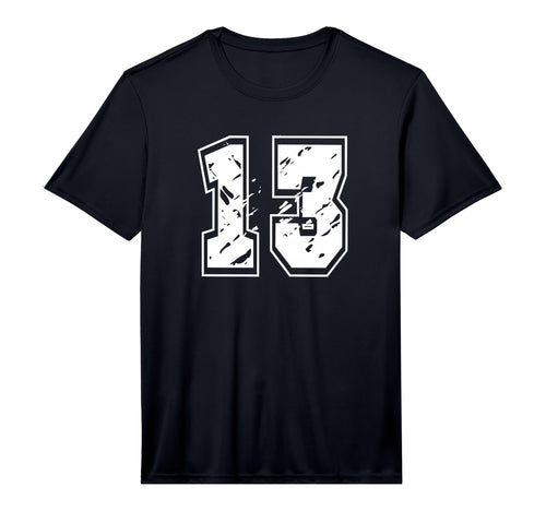 Number 13 Sports Team Performance T-Shirt - Unique Graphic Men Women - T-Shirt, Sweatshirt, Hoodie