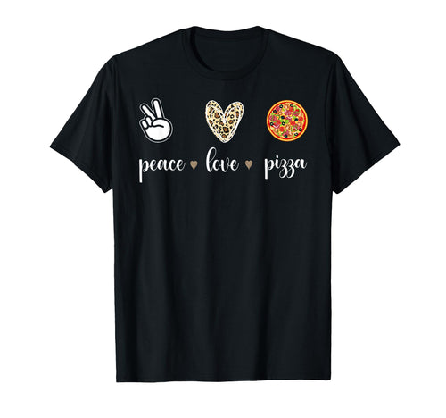 Peace Love Pizza Hippie Pizza Lovers T-Shirt - Graphic Print for Adults - T-Shirt, Sweatshirt, Hoodie