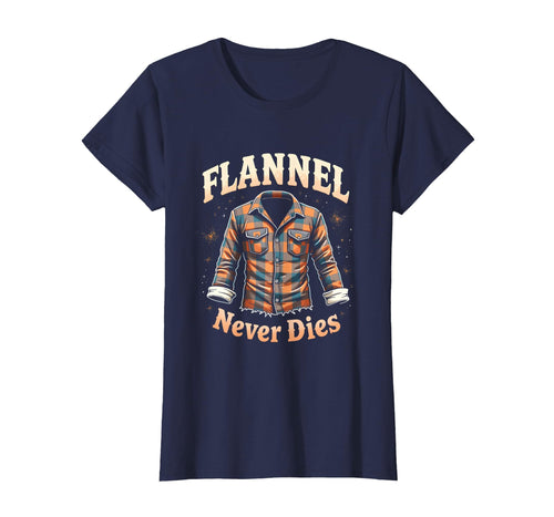 Flannel Never Dies Gen X Grunge T-Shirt - Aesthetic Graphic Unisex - T-Shirt, Sweatshirt, Hoodie