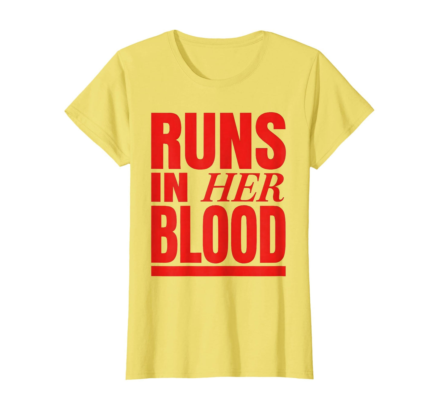 Runs Her Blood Baseball T-Shirt - Trendy Graphic Unisex - T-Shirt, Sweatshirt, Hoodie