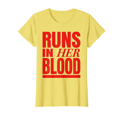 Runs Her Blood Baseball T-Shirt - Trendy Graphic Unisex - T-Shirt, Sweatshirt, Hoodie
