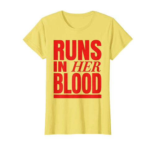 Runs Her Blood Baseball T-Shirt - Trendy Graphic Unisex - T-Shirt, Sweatshirt, Hoodie