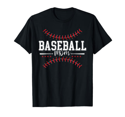 Baseball Mom Season Happy Game Day T-Shirt - Novelty Apparel for Adults - T-Shirt, Sweatshirt, Hoodie