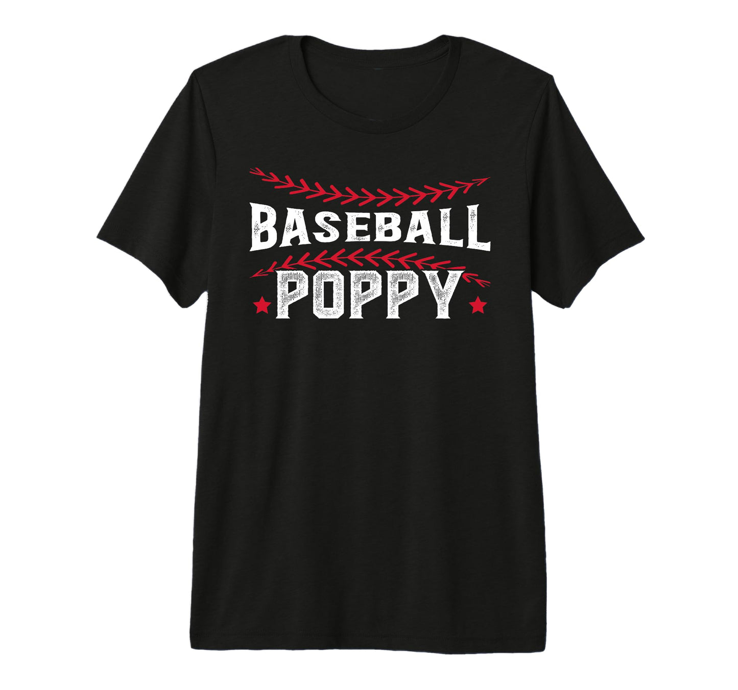 Mens Baseball Poppy Proud Grandpa T-Shirt - Aesthetic Graphic for Adults - T-Shirt, Sweatshirt, Hoodie