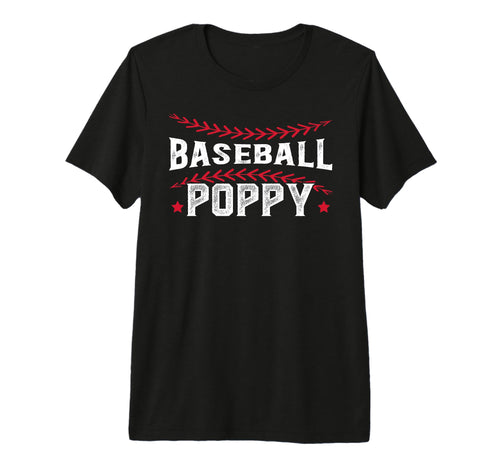 Mens Baseball Poppy Proud Grandpa T-Shirt - Aesthetic Graphic for Adults - T-Shirt, Sweatshirt, Hoodie