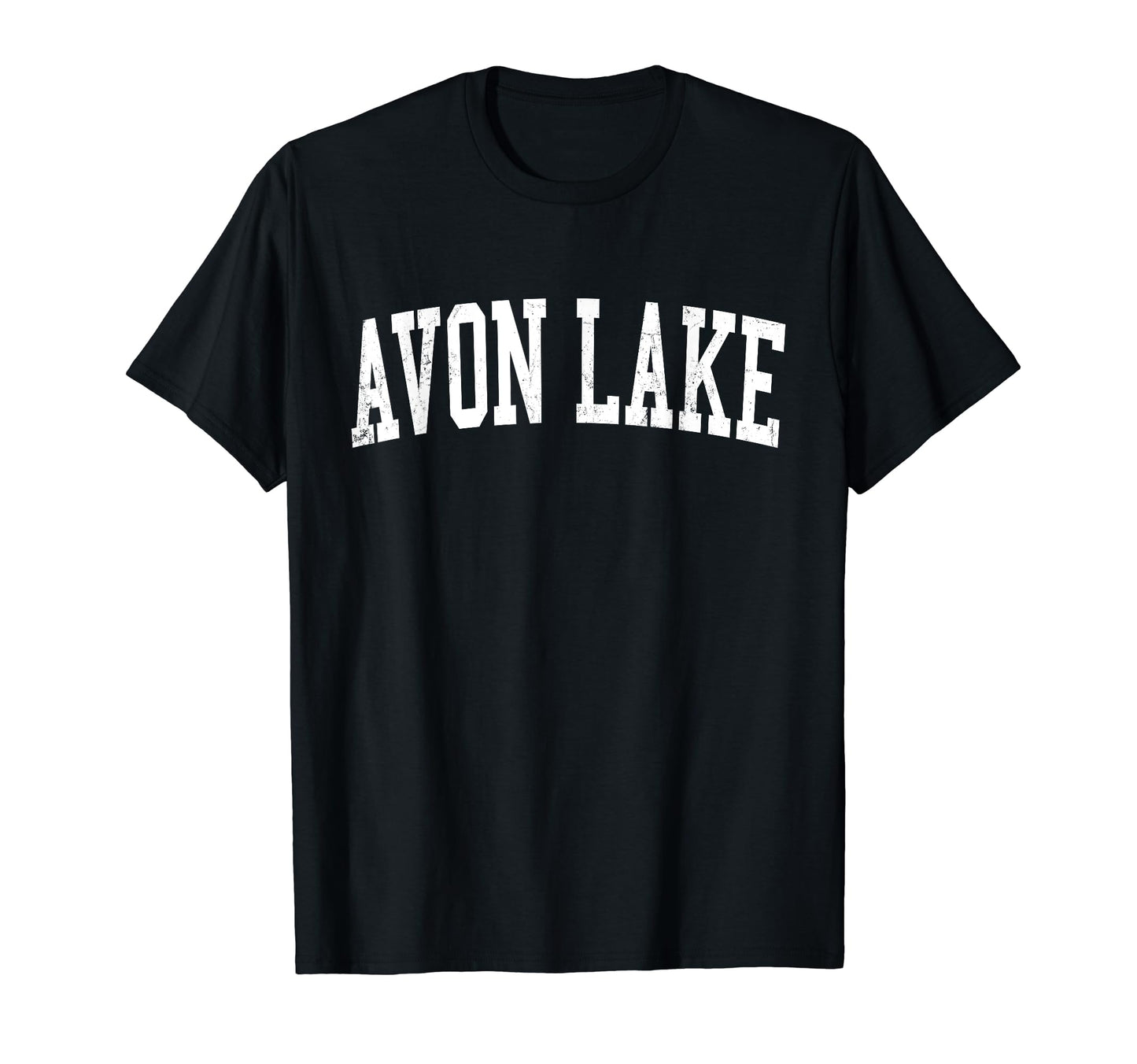 Avon Oh Distressed White Varsity T-Shirt - Fun Novelty Design for Adults - T-Shirt, Sweatshirt, Hoodie