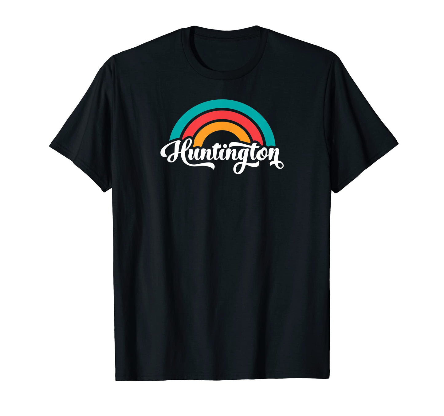 Huntington Wv Script Rainbow T-Shirt - Graphic Print for Adults - T-Shirt, Sweatshirt, Hoodie