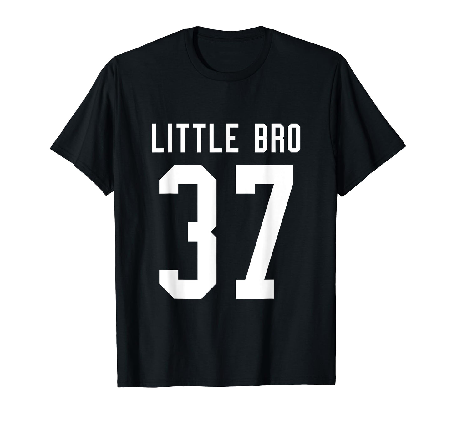 Number 37 Little Bro Biggest Fan T-Shirt - Unique Graphic for Adults - T-Shirt, Sweatshirt, Hoodie