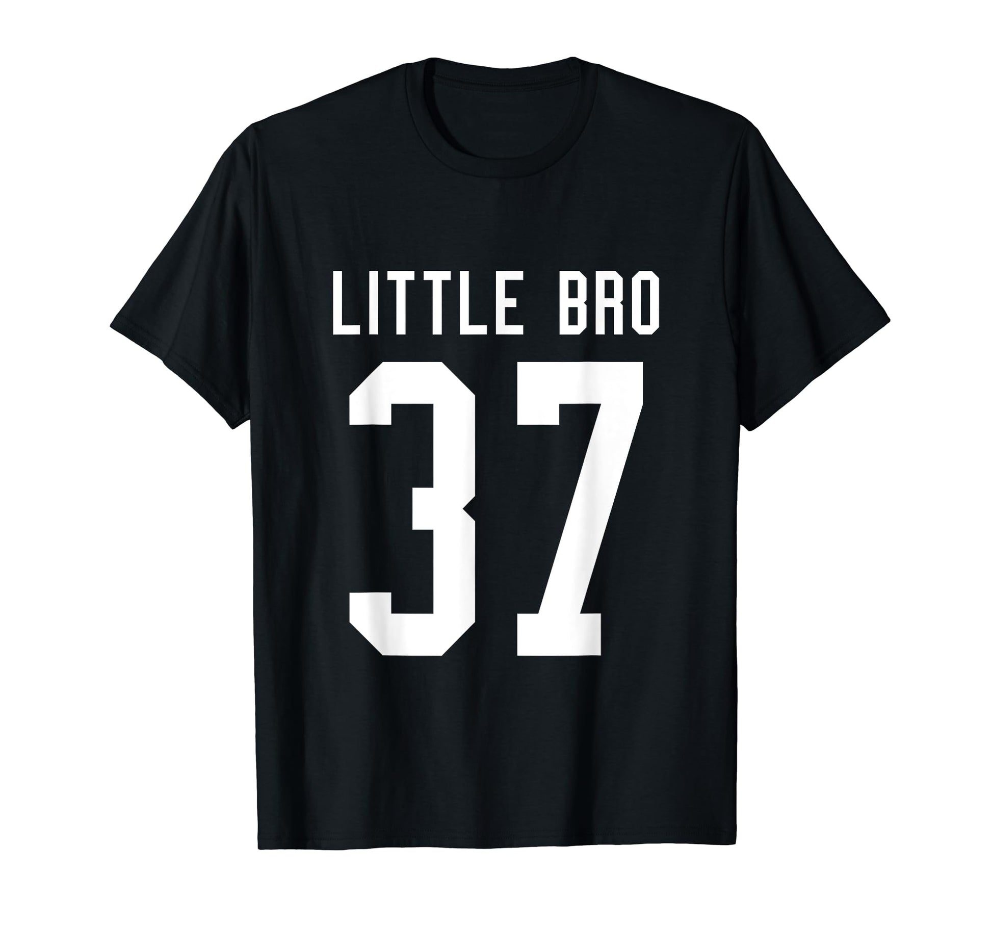 Number 37 Little Bro Biggest Fan T-Shirt - Unique Graphic for Adults - T-Shirt, Sweatshirt, Hoodie