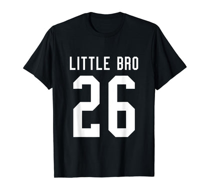 Number 26 Little Bro Biggest Fan T-Shirt - Minimalist Print Unisex - T-Shirt, Sweatshirt, Hoodie