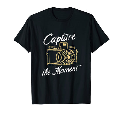 Capture Moment Camera Photography T-Shirt - Streetwear Style for Adults - T-Shirt, Sweatshirt, Hoodie