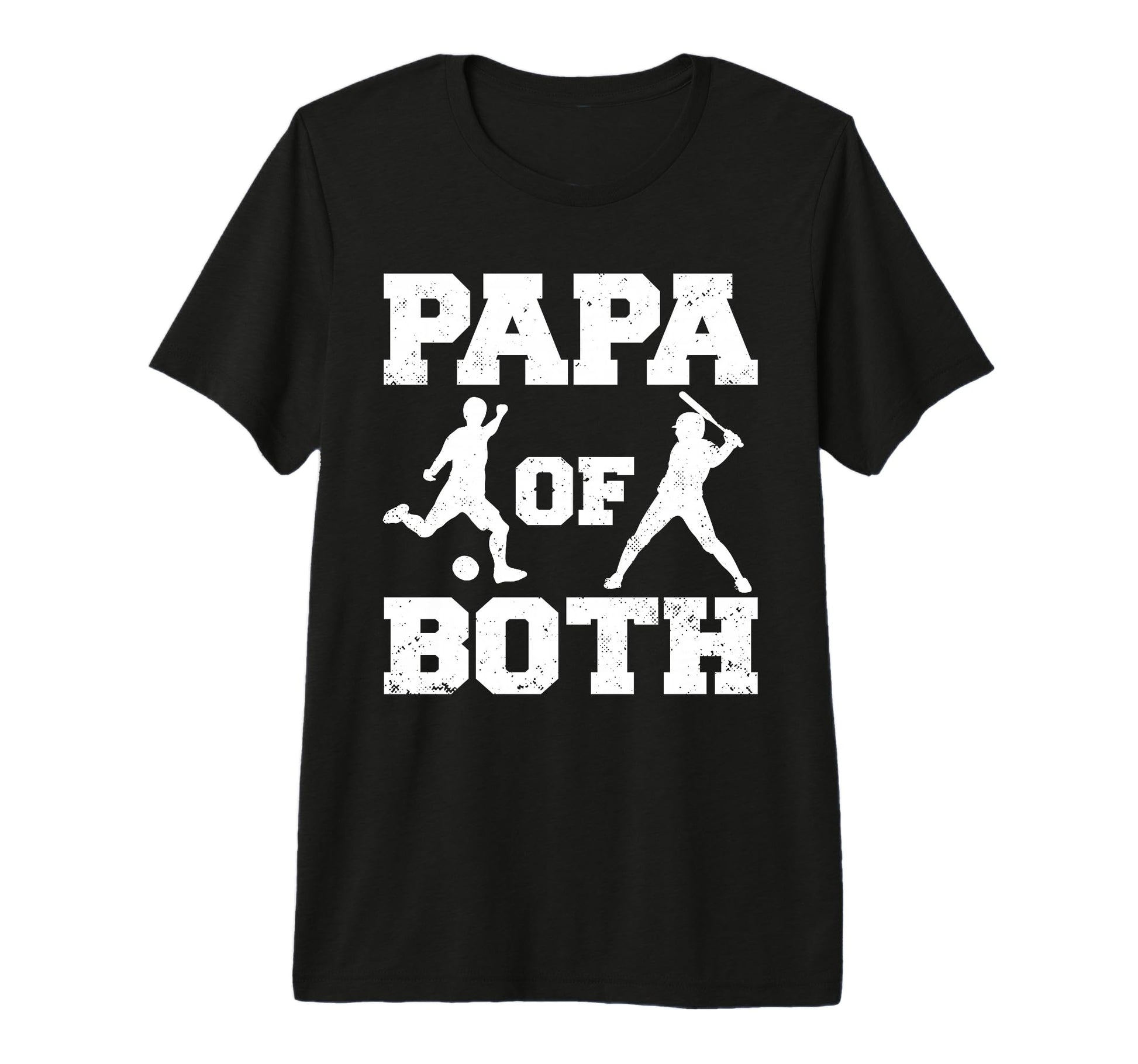 Mens Papa Both Funny Soccer Baseball T-Shirt - Novelty Apparel for Adults - T-Shirt, Sweatshirt, Hoodie