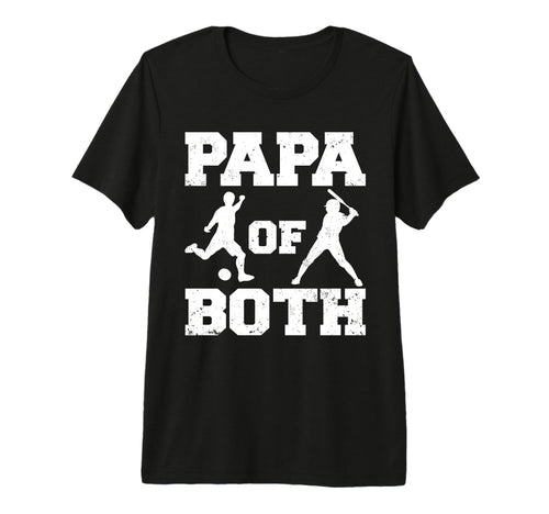 Mens Papa Both Funny Soccer Baseball T-Shirt - Novelty Apparel for Adults - T-Shirt, Sweatshirt, Hoodie