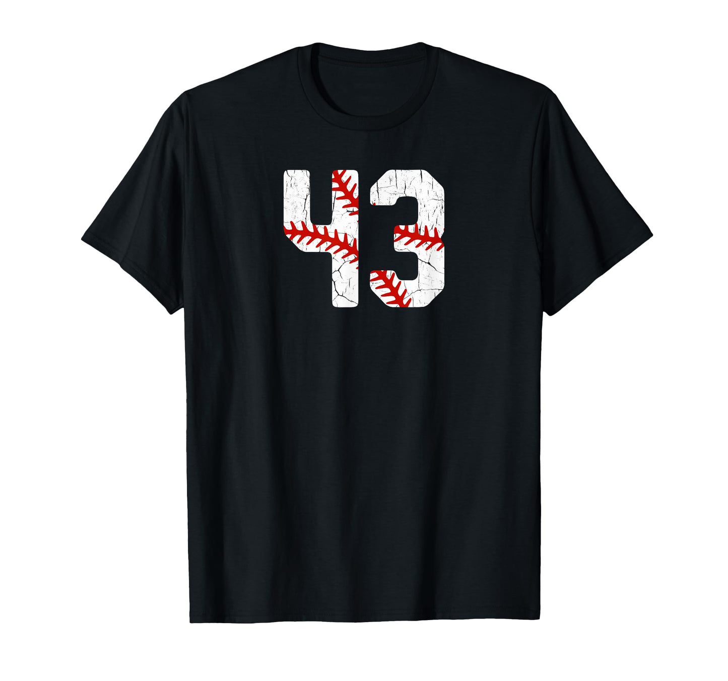 Baseball Player Jersey Number 43 43 T-Shirt - Minimalist Print Unisex - T-Shirt, Sweatshirt, Hoodie