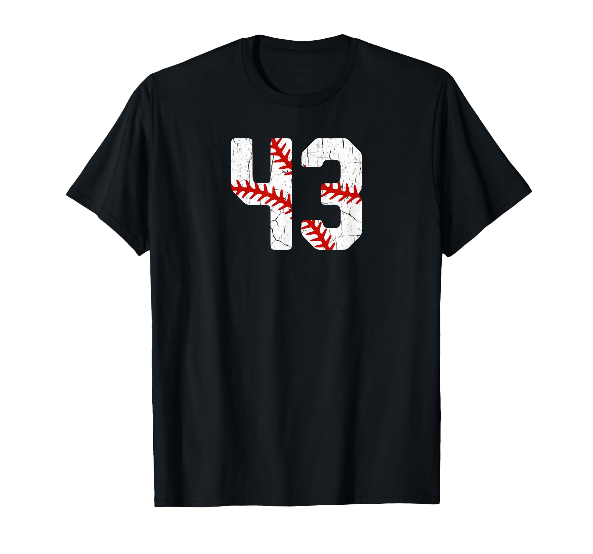 Baseball Player Jersey Number 43 43 T-Shirt - Minimalist Print Unisex - T-Shirt, Sweatshirt, Hoodie