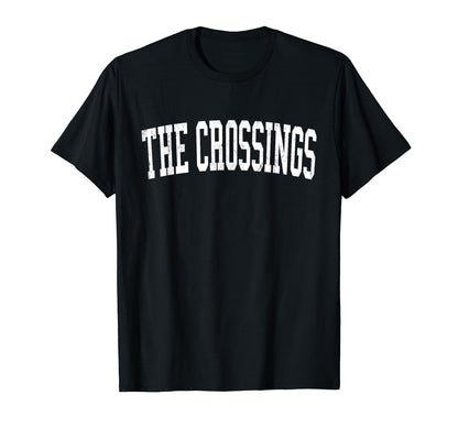 Crossings Fl Distressed White Varsity T-Shirt - Novelty Apparel for Adults - T-Shirt, Sweatshirt, Hoodie