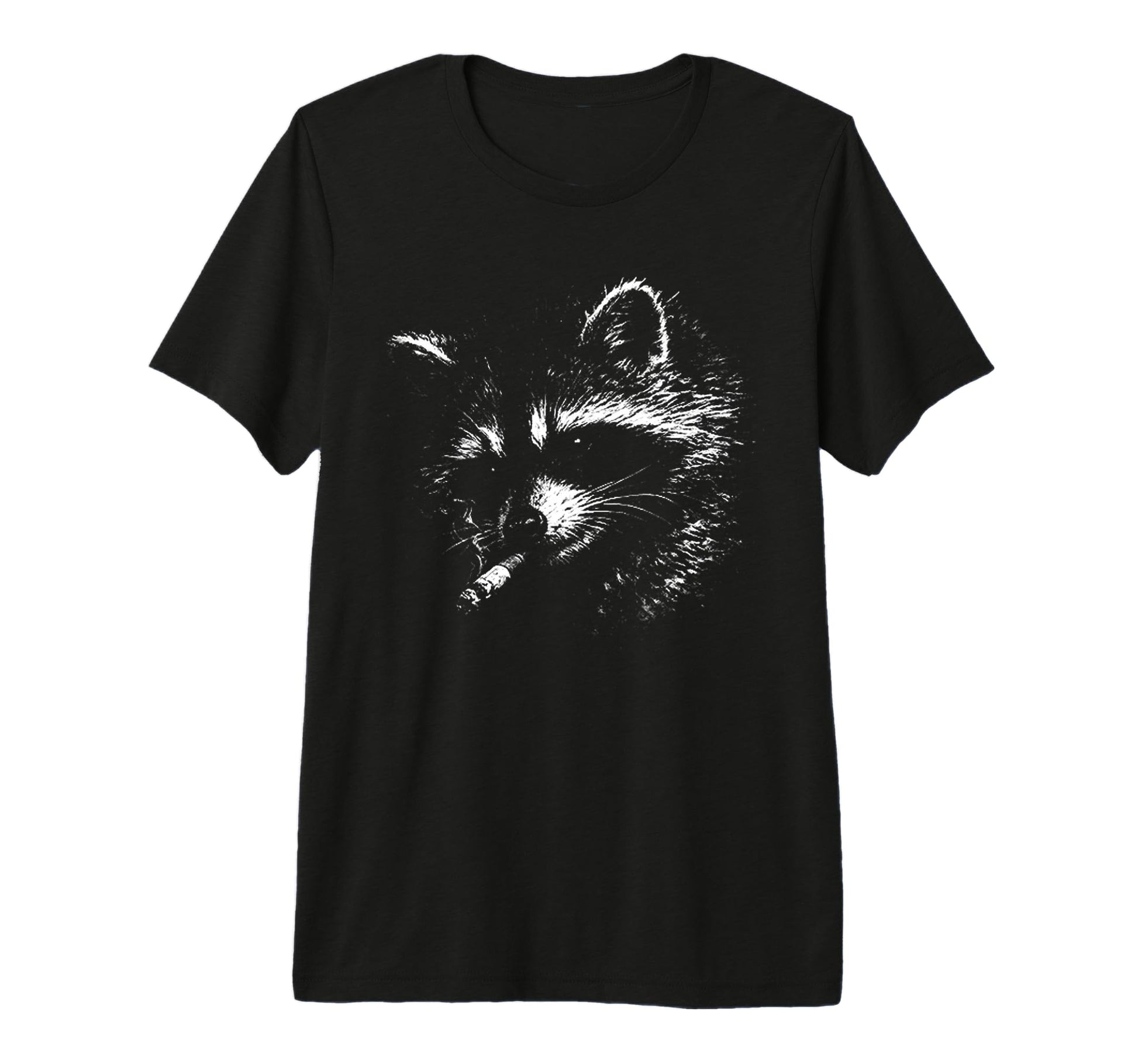 Cigarette Raccoon Funny Meme Grunge Y2K 90S T-Shirt - Graphic Print Unisex - T-Shirt, Sweatshirt, Hoodie