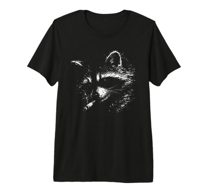 Cigarette Raccoon Funny Meme Grunge Y2K 90S T-Shirt - Graphic Print Unisex - T-Shirt, Sweatshirt, Hoodie