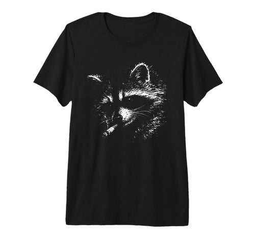 Cigarette Raccoon Funny Meme Grunge Y2K 90S T-Shirt - Graphic Print Unisex - T-Shirt, Sweatshirt, Hoodie