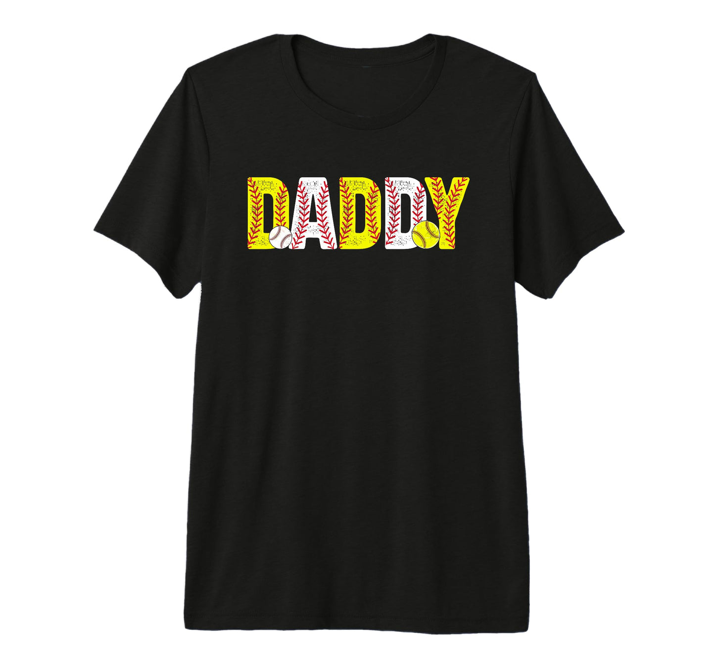 Mens Daddy Softball Baseball Dad T-Shirt - Aesthetic Graphic Men Women - T-Shirt, Sweatshirt, Hoodie