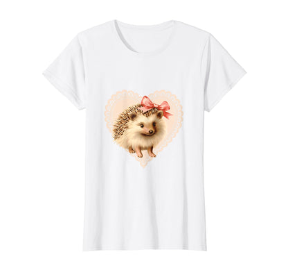 Coquette Hedgehog Girlcore Y2K Aesthetic T-Shirt - Custom Art Print Unisex - T-Shirt, Sweatshirt, Hoodie