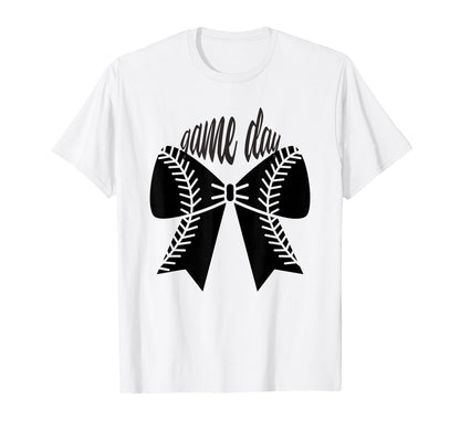 Game Day Baseball Coquette Bow Funny T-Shirt - Novelty Apparel Men Women - T-Shirt, Sweatshirt, Hoodie