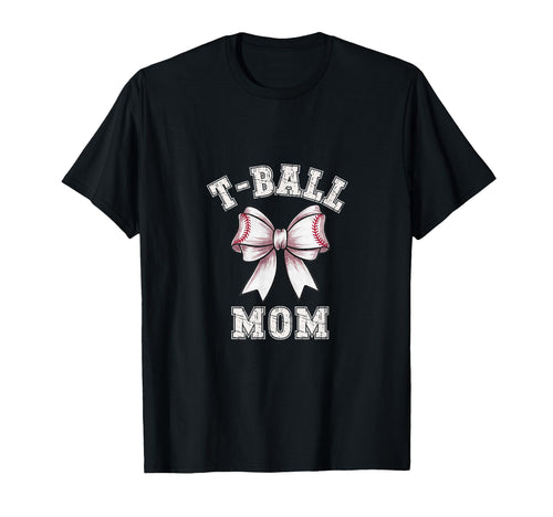 Coquette T Ball Ball Mom Bow Game T-Shirt - Aesthetic Graphic for Adults - T-Shirt, Sweatshirt, Hoodie