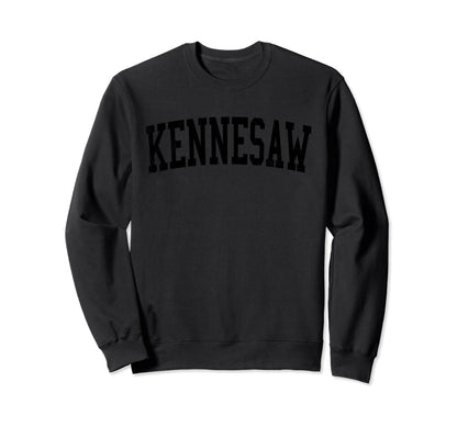 Kennesaw Ga Distressed Black Sweatshirt - Novelty Apparel for Adults - T-Shirt, Sweatshirt, Hoodie