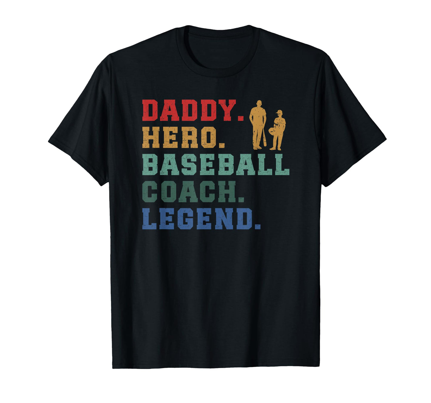 Daddy Hero Baseball Dad Baseball Player T-Shirt - Trendy Graphic Unisex - T-Shirt, Sweatshirt, Hoodie