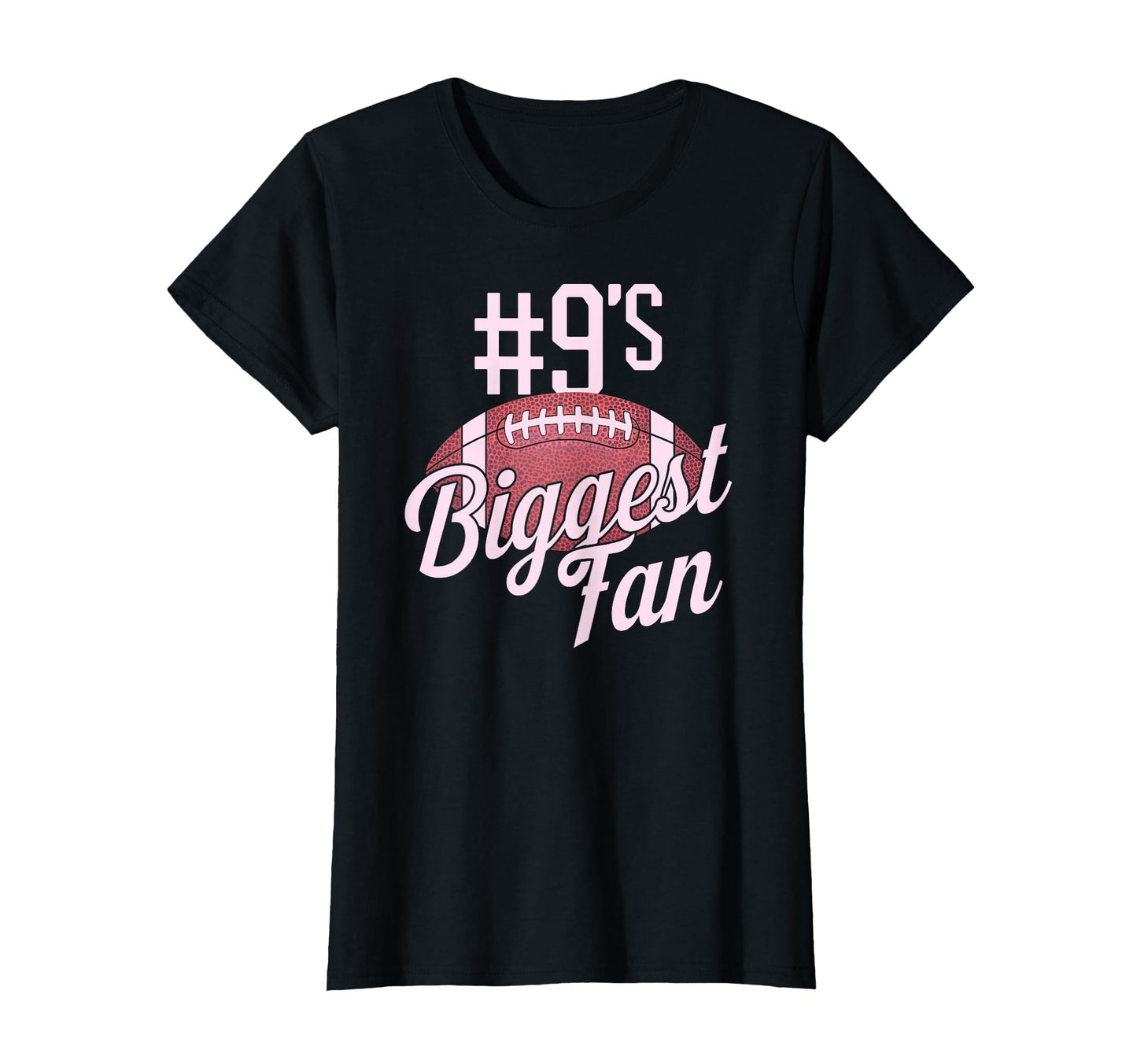 Number 9 Biggest Fan Football Mom T-Shirt - Aesthetic Graphic Unisex - T-Shirt, Sweatshirt, Hoodie