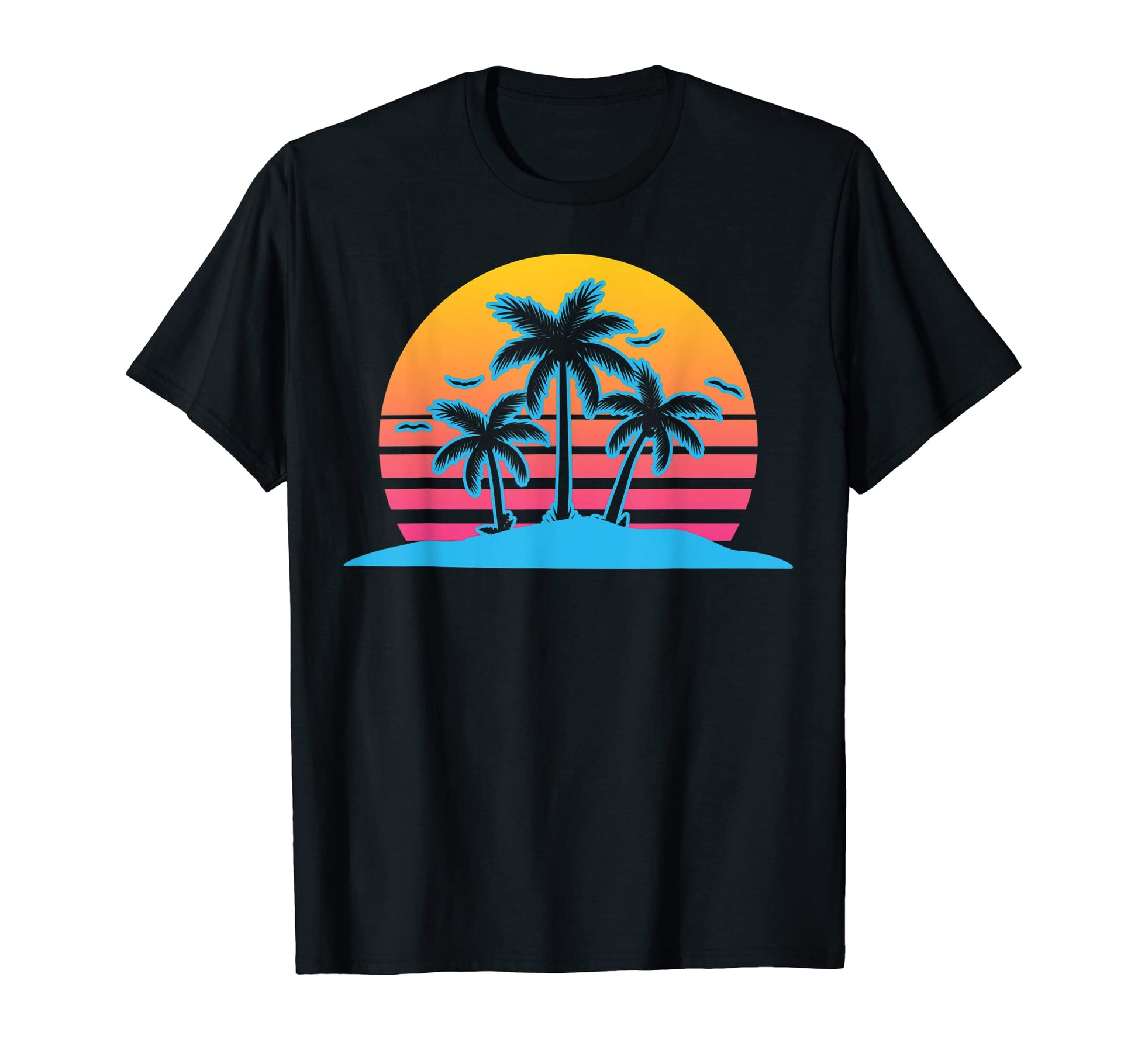 Palm Tree Vaporwave Aesthetic T-Shirt - Custom Art Print for Adults - T-Shirt, Sweatshirt, Hoodie