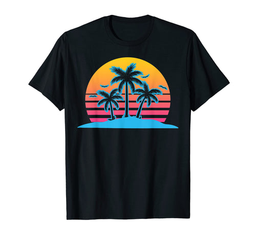 Palm Tree Vaporwave Aesthetic T-Shirt - Custom Art Print for Adults - T-Shirt, Sweatshirt, Hoodie