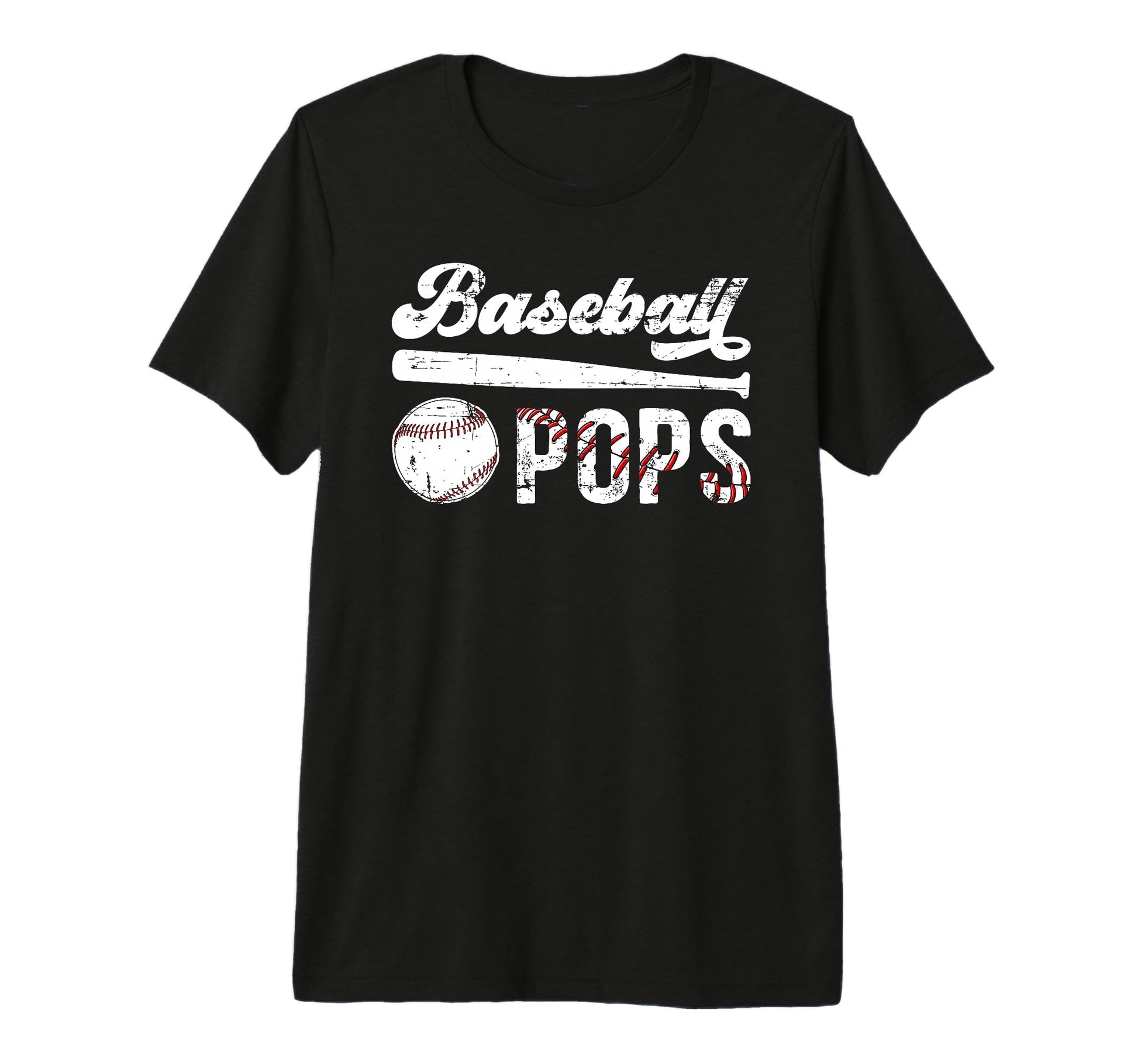 Mens Baseball Pops Grandpa Pops T-Shirt - Aesthetic Graphic for Adults - T-Shirt, Sweatshirt, Hoodie