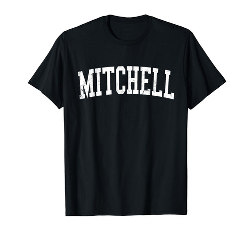 Mitchell Sd Distressed White Varsity T-Shirt - Streetwear Style for Adults - T-Shirt, Sweatshirt, Hoodie
