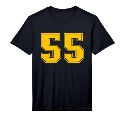 Yellow Sports Team Number 55 T-Shirt - Streetwear Style Men Women - T-Shirt, Sweatshirt, Hoodie