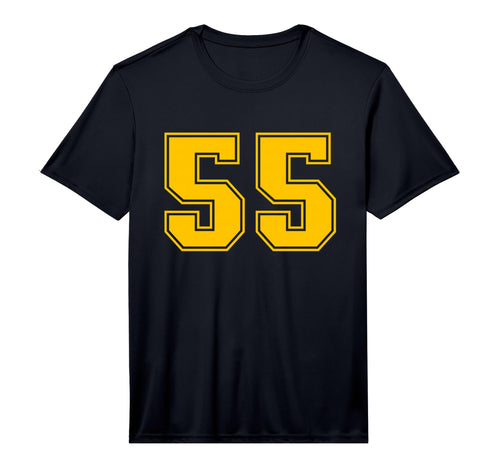 Yellow Sports Team Number 55 T-Shirt - Streetwear Style Men Women - T-Shirt, Sweatshirt, Hoodie