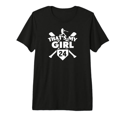 Baseball Mom Dad Thats My 24 Softball T-Shirt - Custom Art Print Men Women - T-Shirt, Sweatshirt, Hoodie