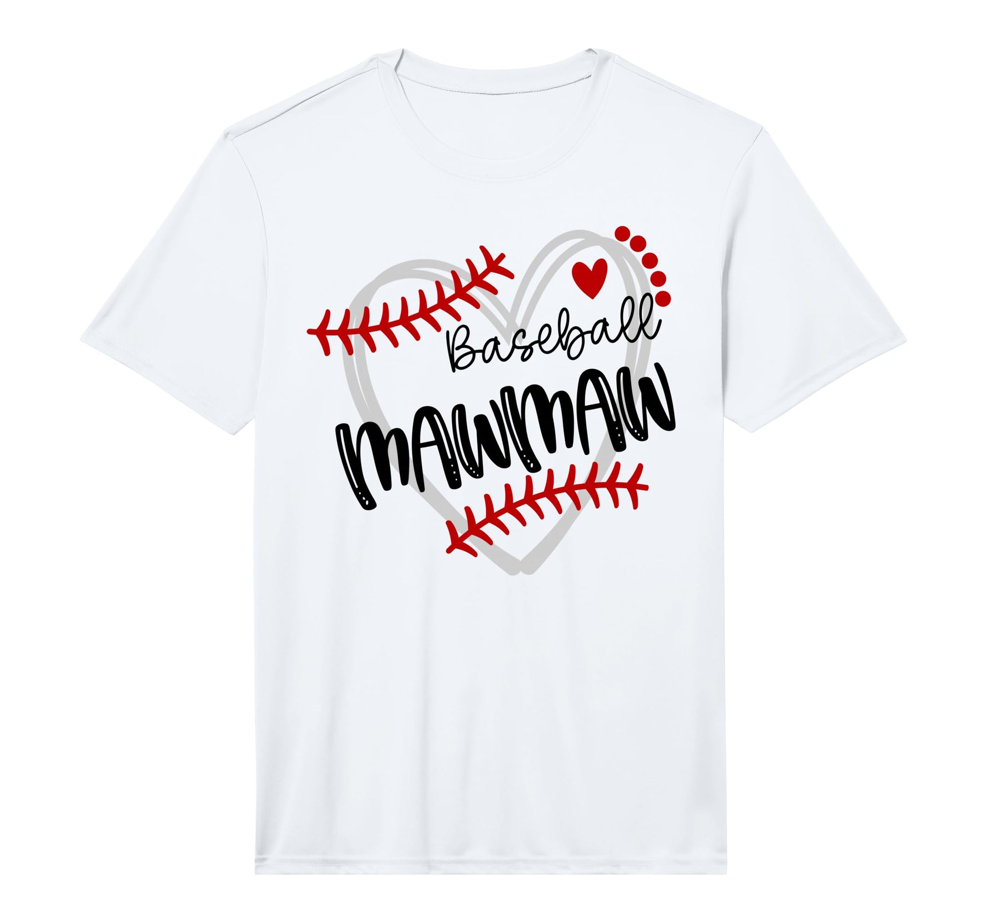 Personalized Baseball Heart Mawmaw T-Shirt - Novelty Apparel for Adults - T-Shirt, Sweatshirt, Hoodie